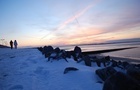 Sonnenuntergang an der Strandpromenade