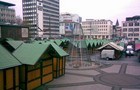 Blick vom Schiff ber den Weihnachtsmarkt